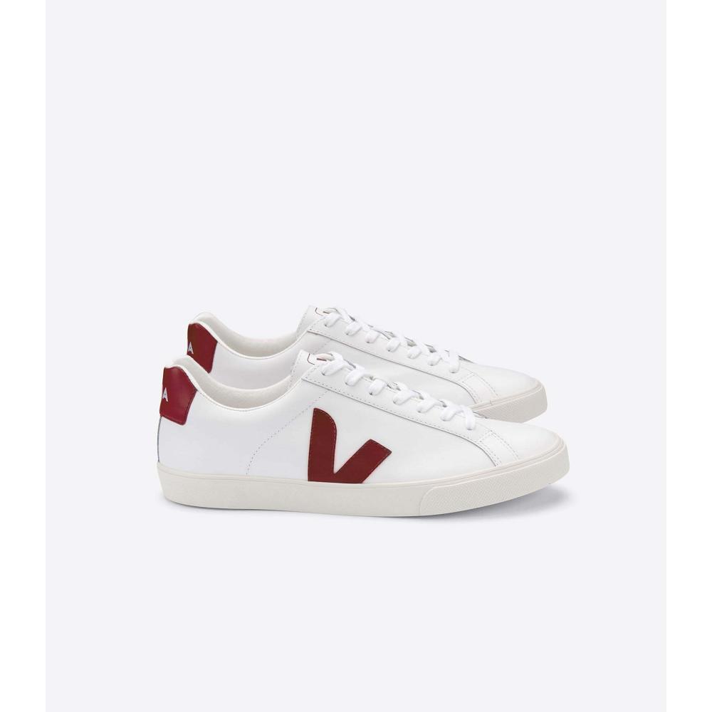 Veja ESPLAR LEATHER Sneakers Heren White/Red | NL 304XYU